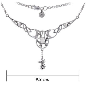 White Rabbit New Beginnings Goddess Ostara Silver Necklace TNC416P - Jewelry